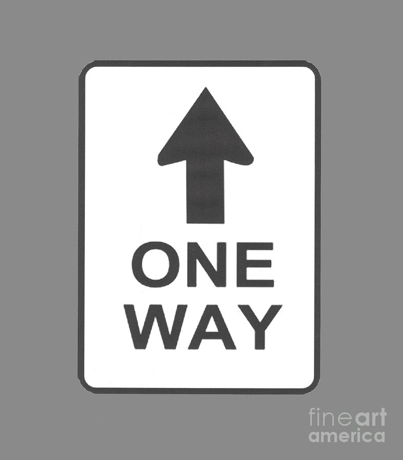 One Way T-shirt Painting by Herb Strobino