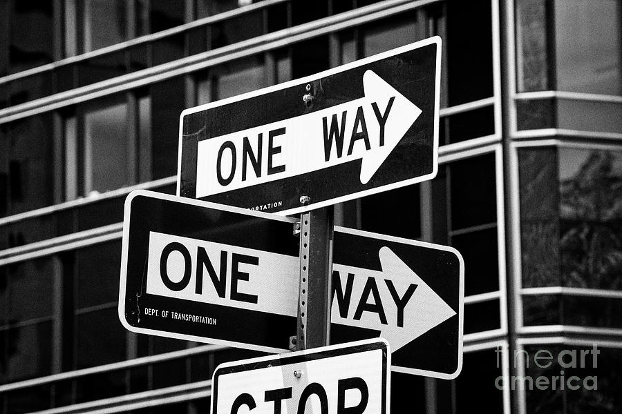 one way roadsigns New York City street signs USA Photograph by Joe Fox One Way Street Signs