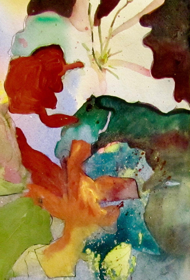 One White Flower Painting by Carole Johnson