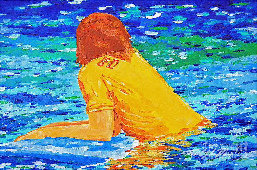 Sports Painting - One With The Sea by Art Mantia