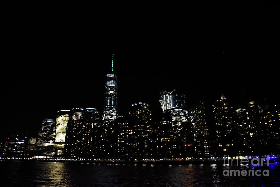 One World Trade Center, Battery Park City, Goldman Sachs At Night. Photograph by Tom Wurl