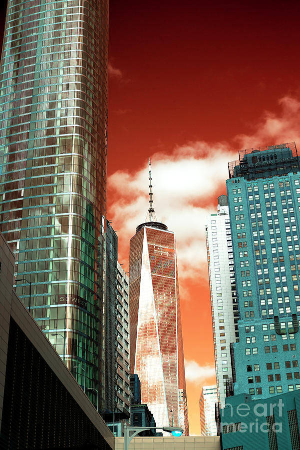 One World Trade Center Pop Art in New York City Photograph by John Rizzuto