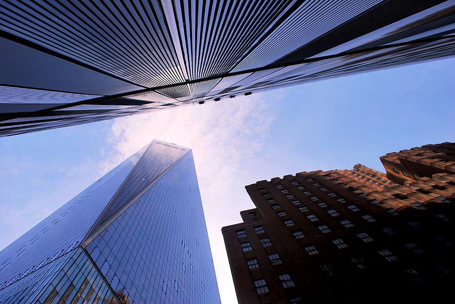 City Photograph - One World Trade Center with Other Skyscrapers - Angle View by Matt Quest