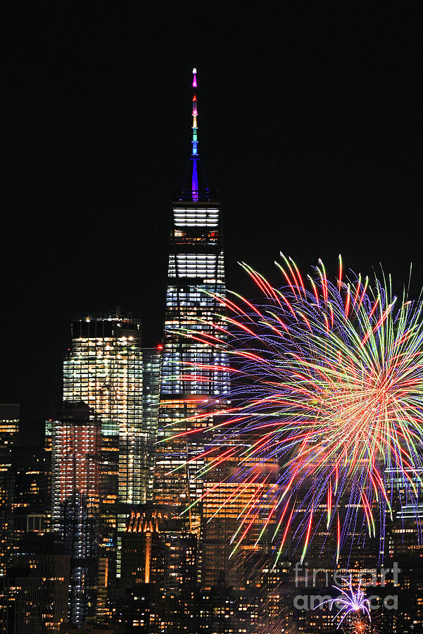 One World TradePRIDE Fireworks Display Photograph by Regina Geoghan