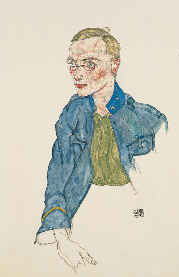 One-Year Volunteer Lance-Corporal, from 1916 Drawing by Egon Schiele