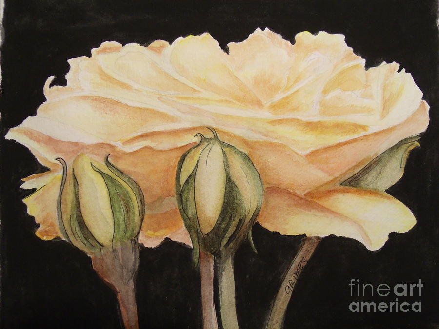 One Yellow Beauty  Painting by Carol Grimes