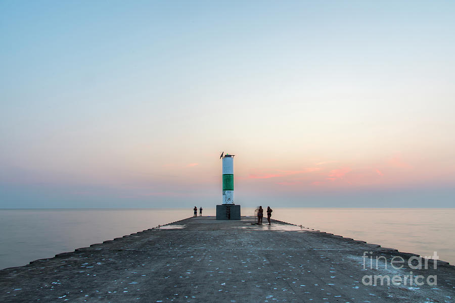 Onekama Pier to Lake Michigan Photograph by Twenty Two North ...