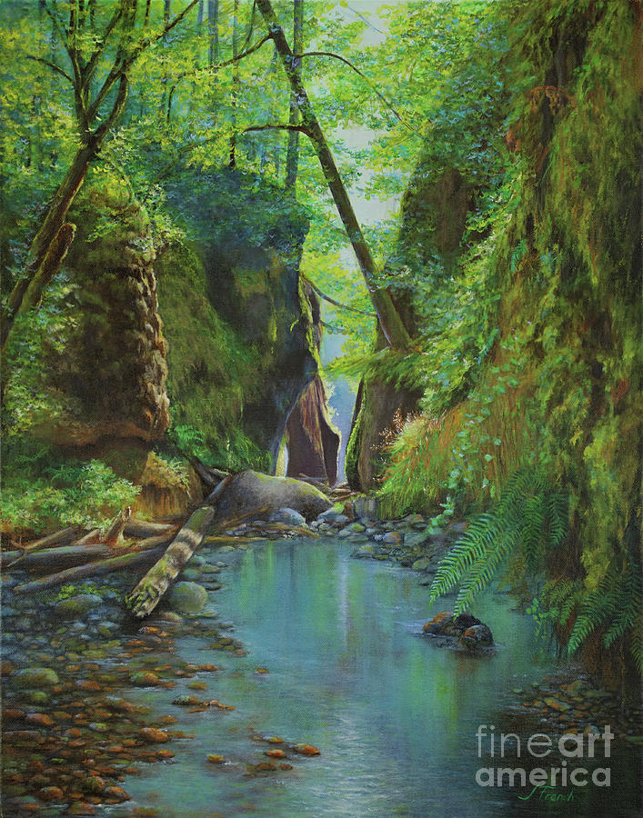 Oneonta Gorge Painting by Jeanette French