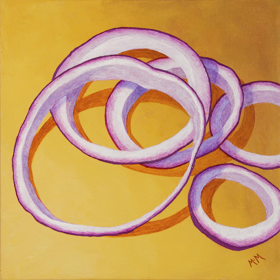 Onion rings Painting by Garry McMichael