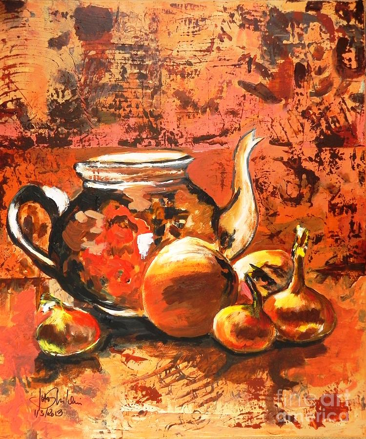 Fruit Painting - Onions by Jolanta Shiloni