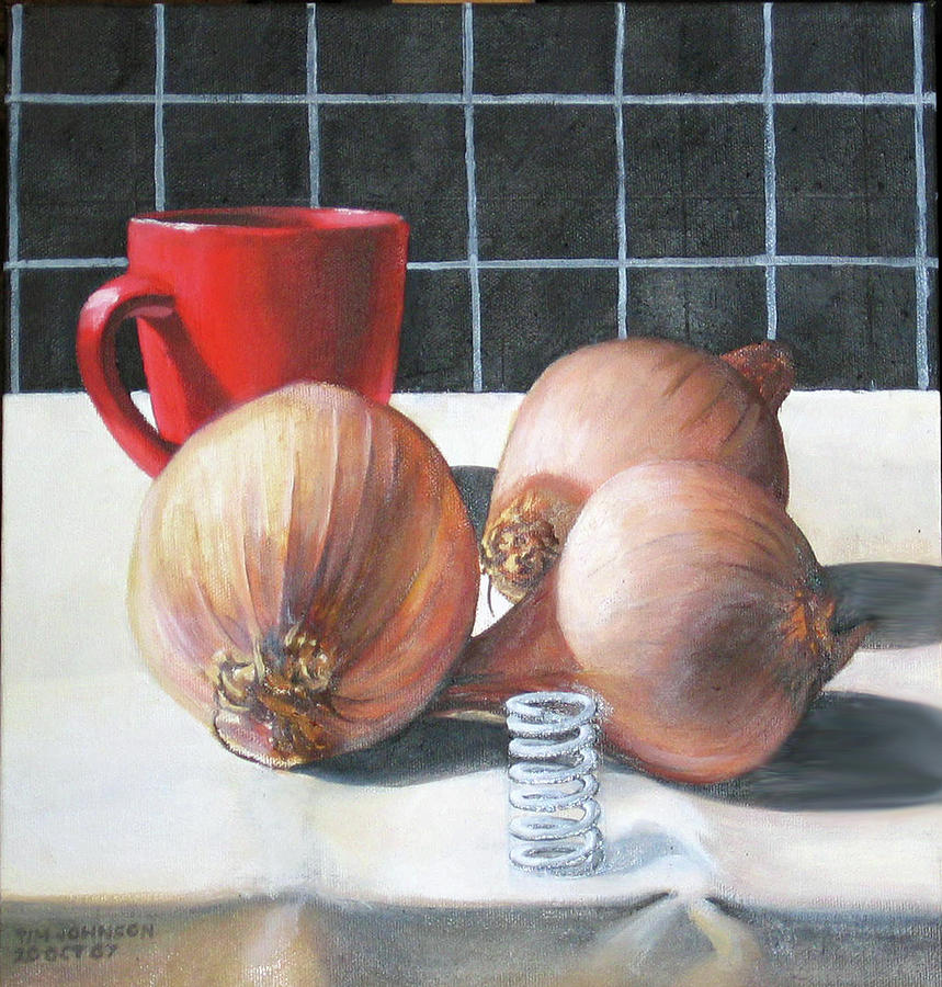 Onions Painting by Tim Johnson