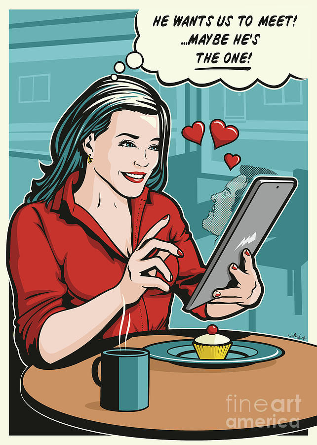 Online Dating Digital Art by James Lee