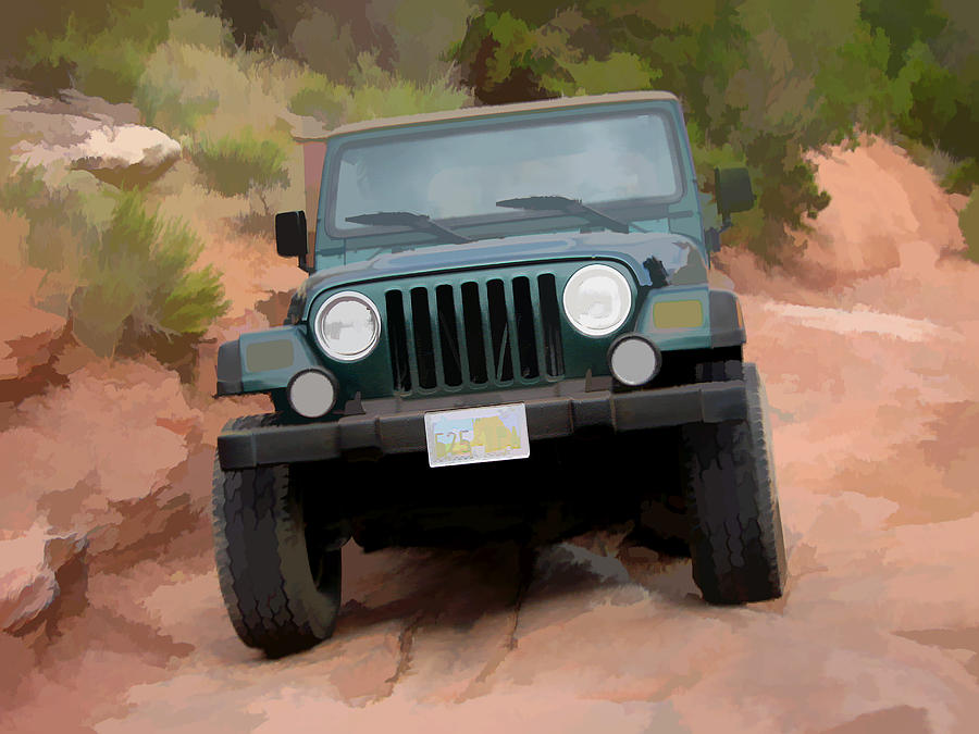 Only Jeeps Here Digital Art by Gary Baird