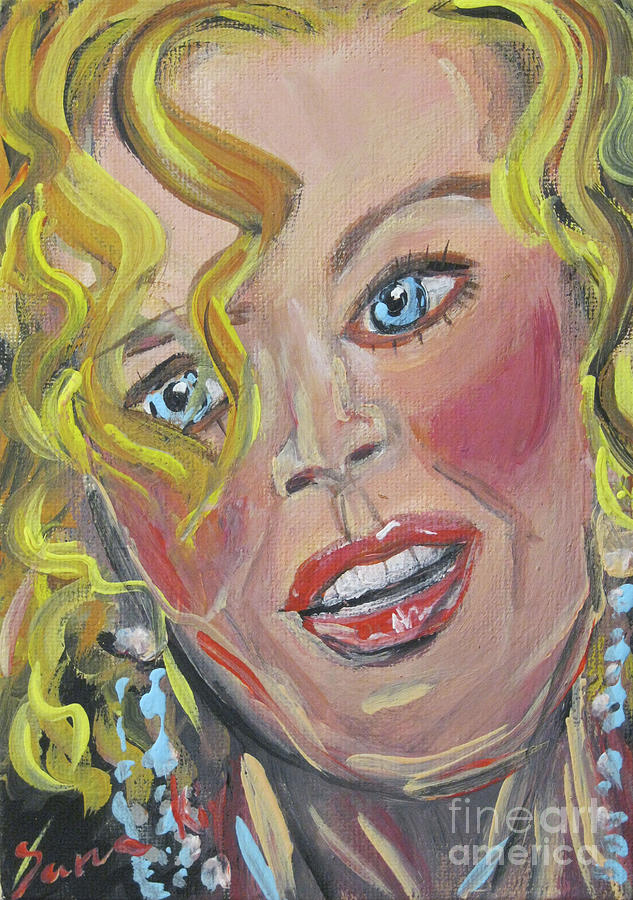 Only Nicole, golden and curly hair... Painting by Oksana Semenchenko