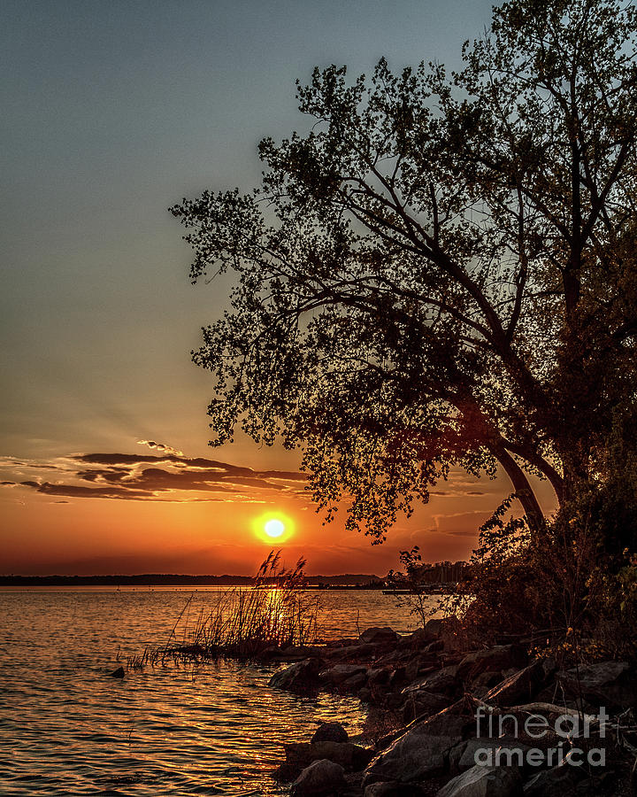 Onondage Lake Sunset Photograph by Rod Best