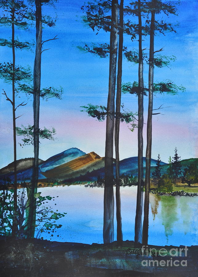 Mountain Painting - Onota by Sally Tiska Rice
