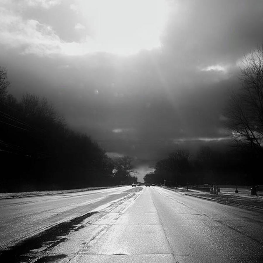 Onward Photograph - #onward 
#blackandwhite 
#road by Bradley Nelson