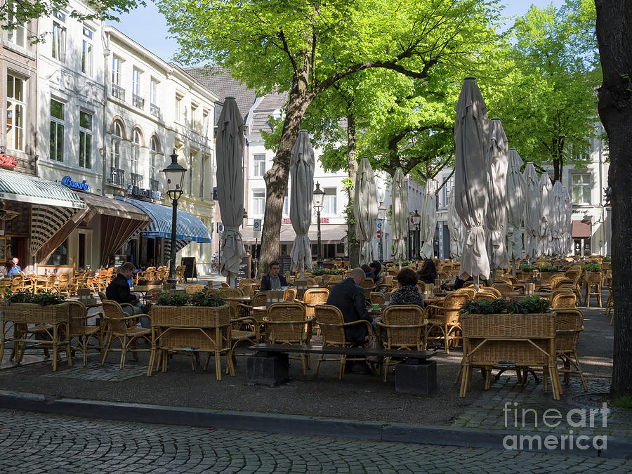 Onze Lieve Vrouweplein in a historic square in Maastricht Photograph by Louise Heusinkveld