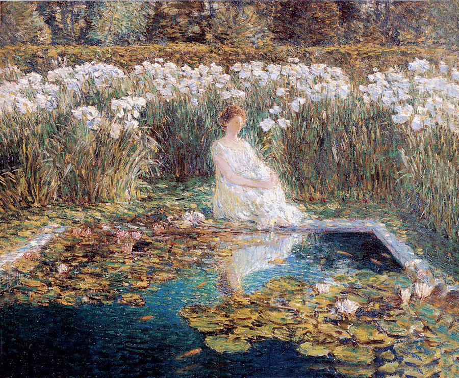 Childe Hassam Painting - Lilies #1 by Childe Hassam