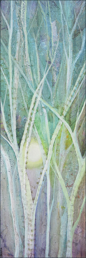 Tree Painting - Opalescent Twilight II by Shadia Derbyshire