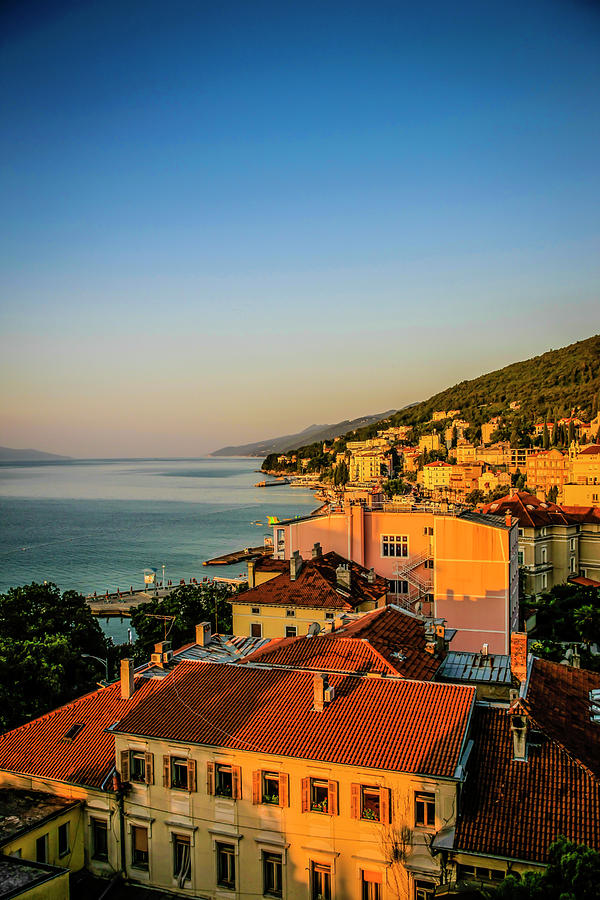 Opatija in Croatia at Sunset Photograph by Chris Smith