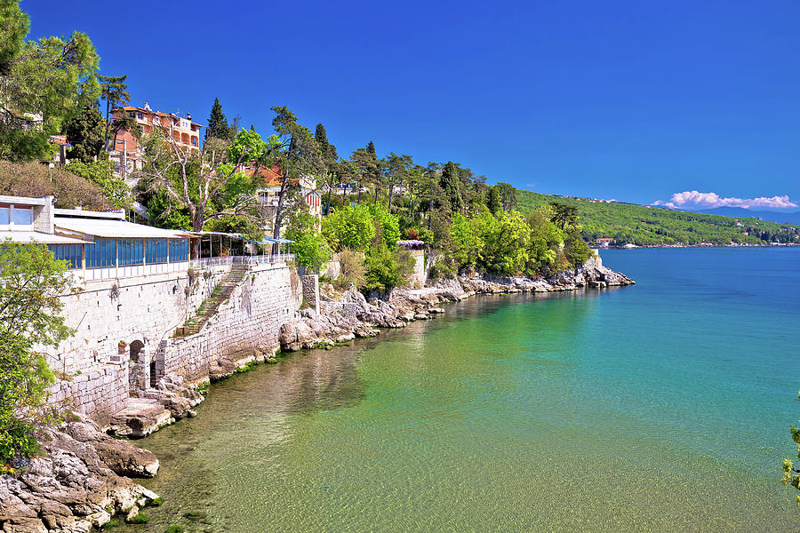 Opatija riviera beach and coastline view Photograph by Brch Photography