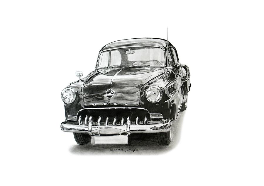 Vintage Auto Car Emblem REKORD Opel Rekord 