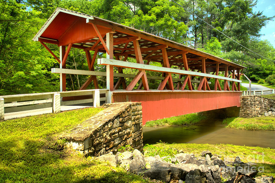 Open Air Colvin Covered Bridge Photograph by Adam Jewell
