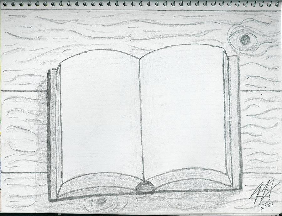 how to draw a open book step by step