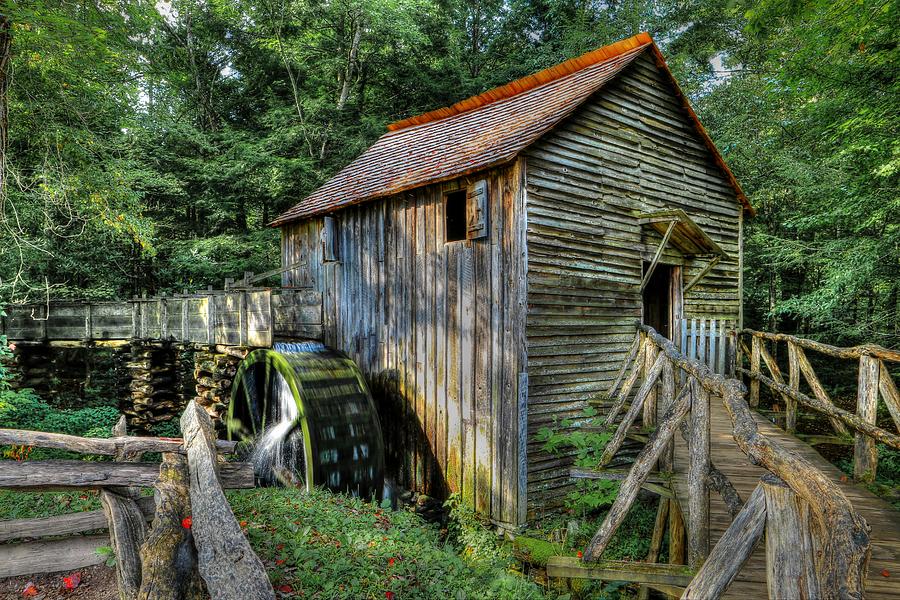 Open Door To Cades Cove Grist Mill  Photograph by Carol Montoya