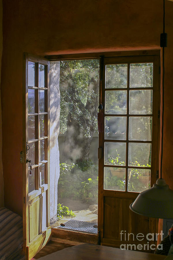 Open door with sunlight Photograph by Patricia Hofmeester