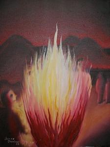 Open Fire Painting by James Dunbar