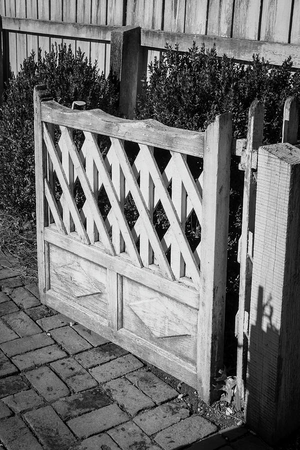 Open Garden Gate B W Photograph by Teresa Mucha