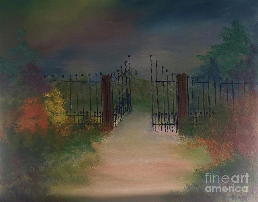 Open Gate Painting by Denise Tomasura