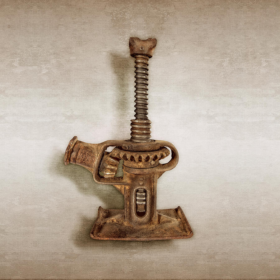 Vintage Photograph - Open Gear Screw Jack  II by YoPedro