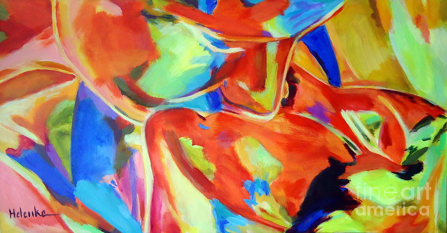 Open hearts Painting by Helena Wierzbicki