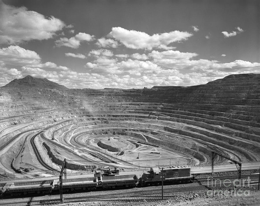Open-pit Copper Mine, C.1960s Photograph by W. Graham/ClassicStock