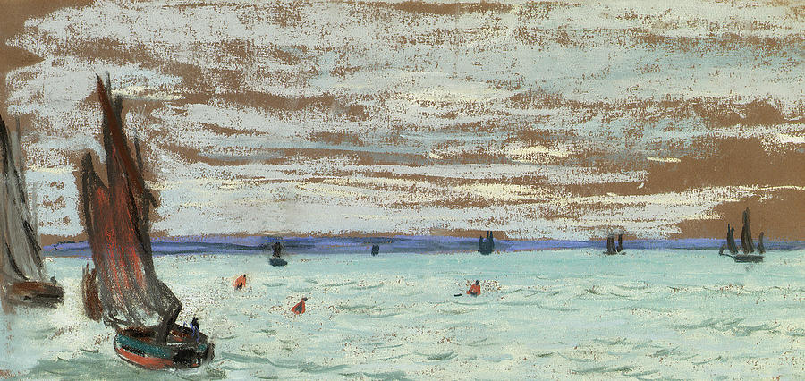 Claude Monet Painting - Open Sea by Claude Monet