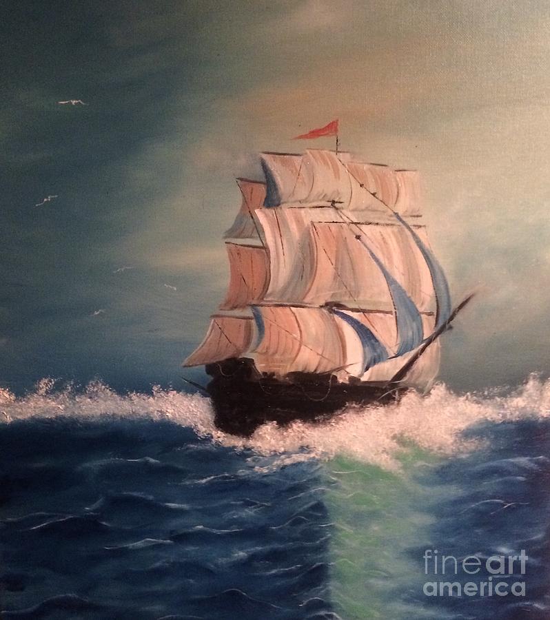 Open Seas Painting by Denise Tomasura