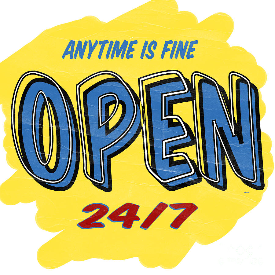 Open Sign Painting by Edward Fielding