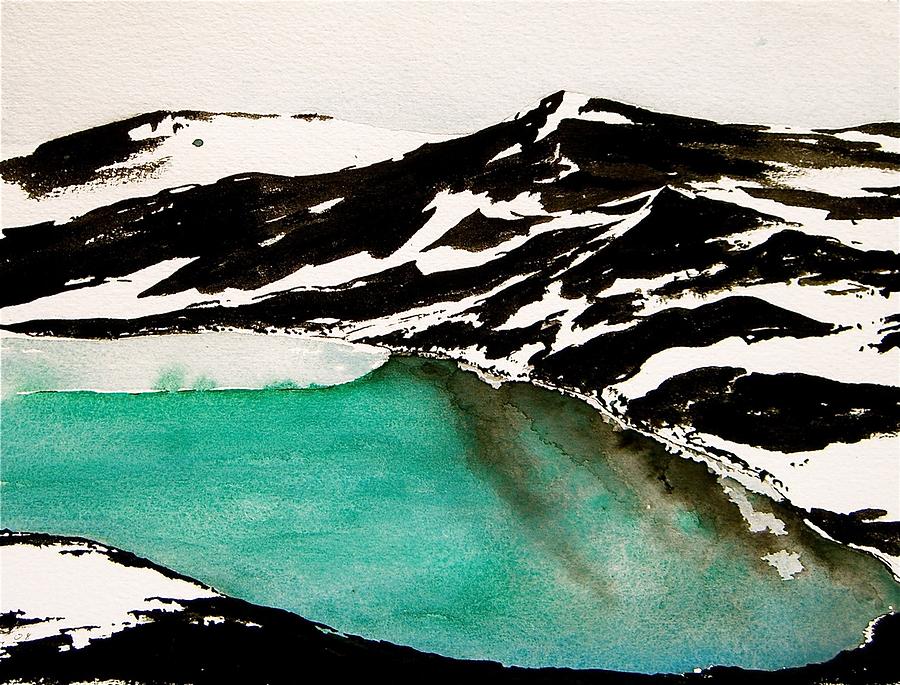 Mountain Painting - Open Water by Carolyn Doe