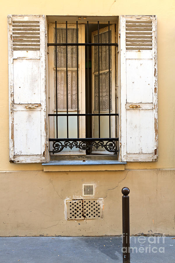 Open window of a ground floor apartment in Paris Photograph by Louise Heusinkveld