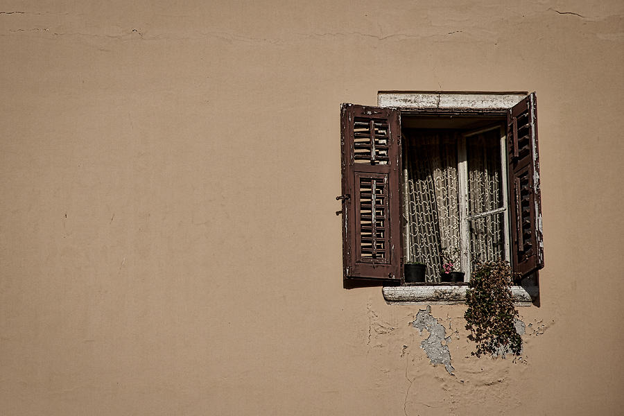 Architecture Photograph - Open Window - Rovinj Croatia by Stuart Litoff
