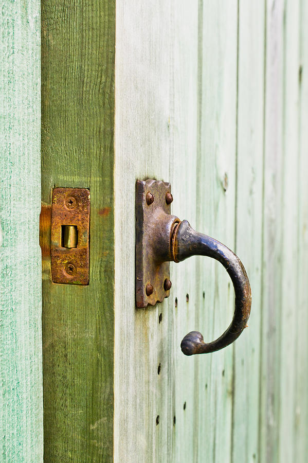 Screw Photograph - Open wooden door by Tom Gowanlock