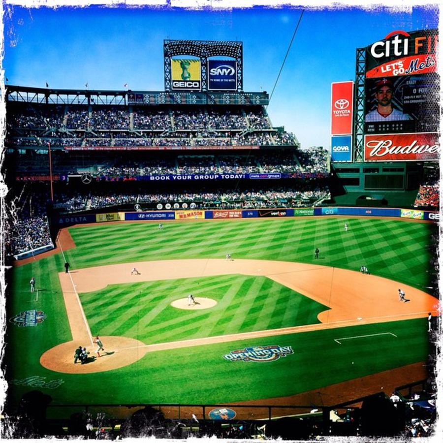 Mets Photograph - Opening Day At Citifield..mets Up 1-0 by Goro Rivera