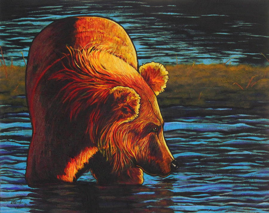 Wildlife Painting - Opening Day - The Fisherman by Joe  Triano