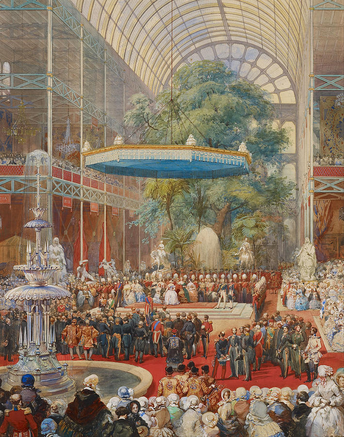 Opening of the Great Exhibition 1 May 1851 Drawing by Eugene-Louis Lami