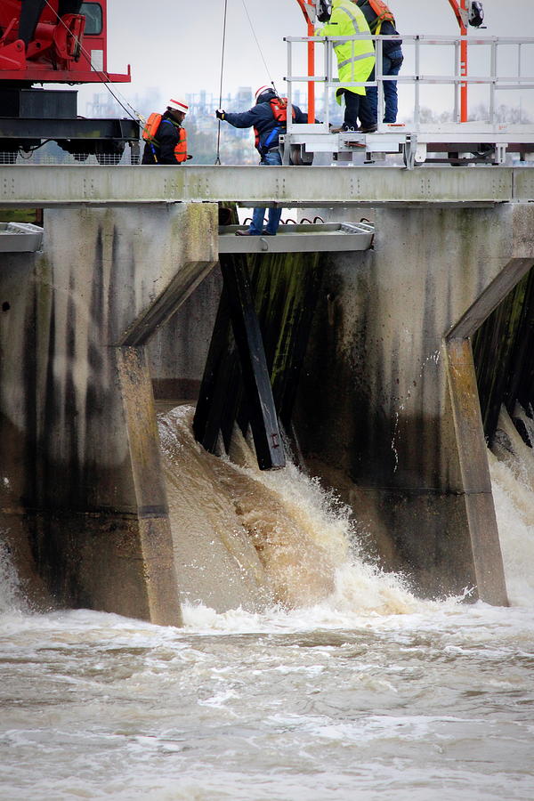 Opening The Spillway Photograph by Beth Vincent