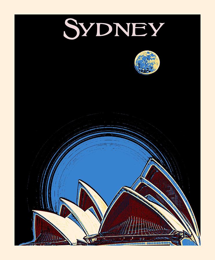 Opera Building in Sydney Poster by Adam Asar 3 Painting by Celestial Images