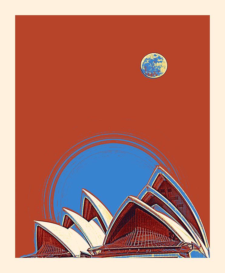 Opera Building in Sydney Poster by Adam Asar Painting by Celestial Images